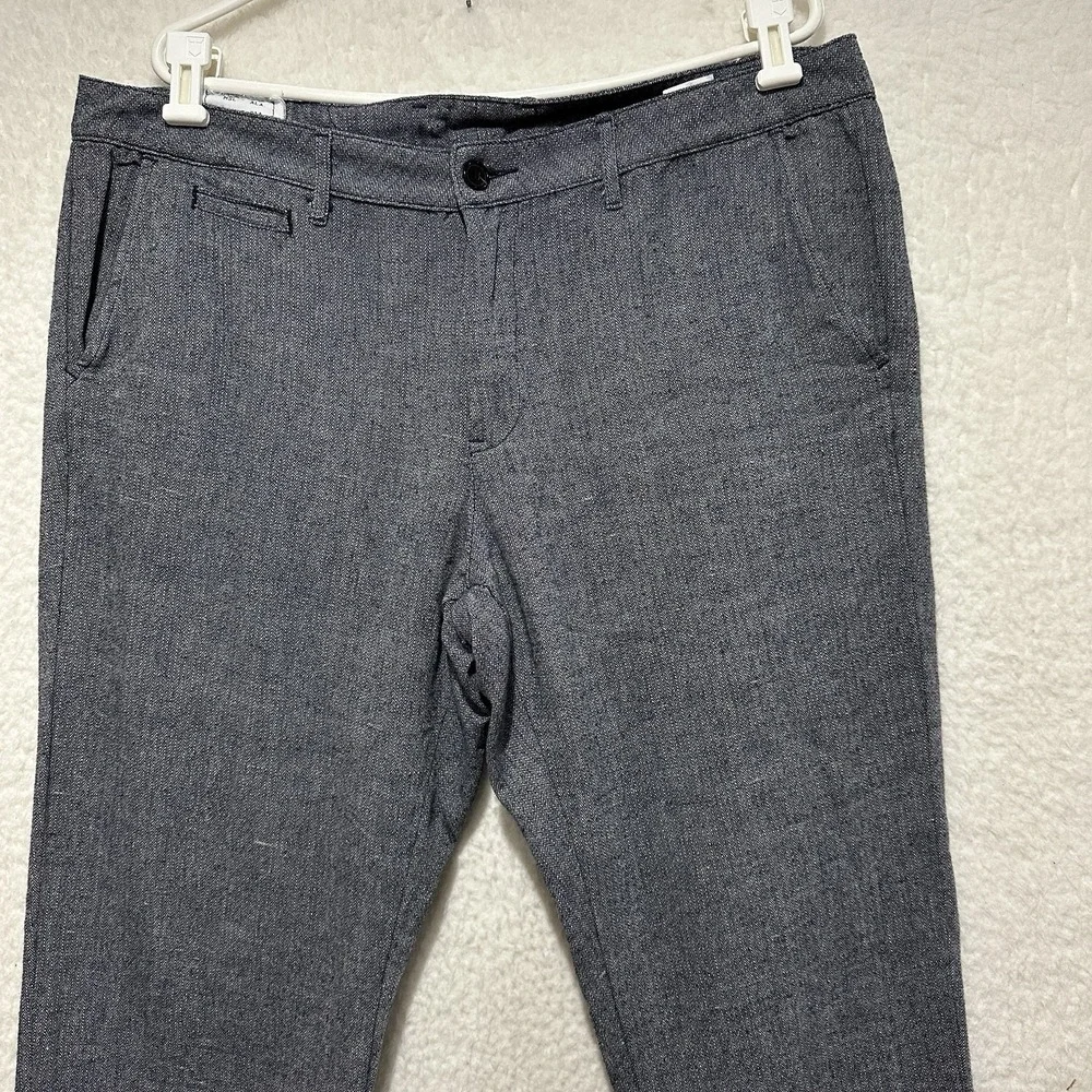 Billy Reid Blue‎ Mobile Chino Herringbone Pattern Pants Size 40 Made In USA NWT